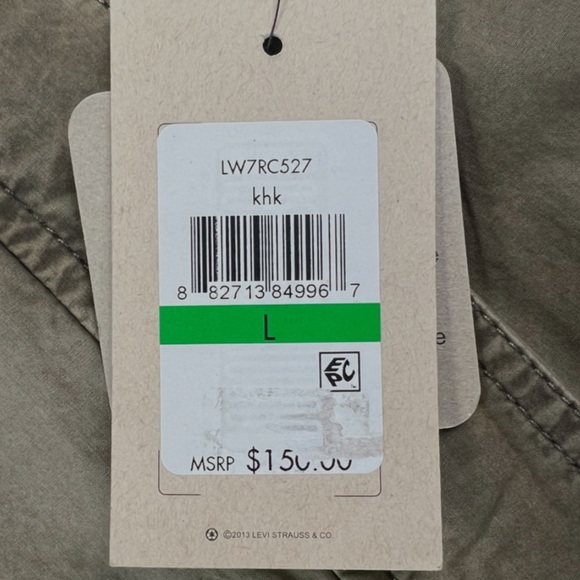 NWT Levi’s Khaki Green Utility Hooded Jacket Size L - Picture 7 of 13